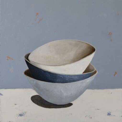 Grey, Blue, and White Bowls - Karin Cutler