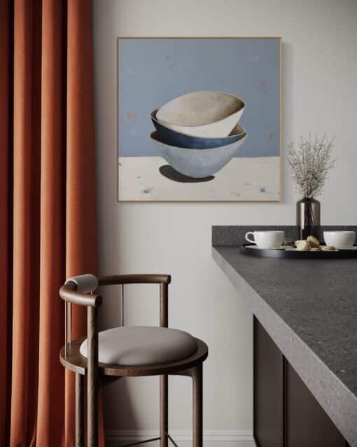 Grey, Blue, and White Bowls - Karin Cutler - Image 2